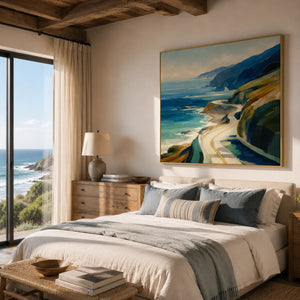 Coastal Road Landscape Wall Art room scene 6 | Oildeco