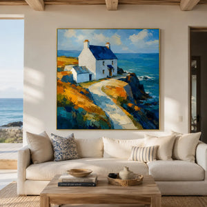 White Chapel Coastal Wall Art room scene 4 | Oildeco