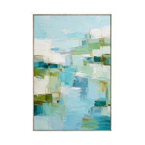 Aqua Passage Abstract Wall Art | Oildeco