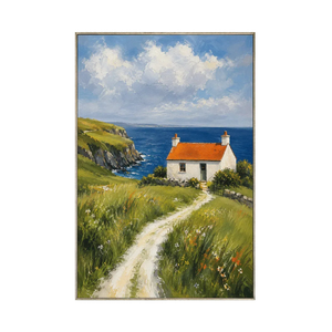 Hill Cottage Landscape Wall Art | Oildeco