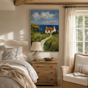 Hill Cottage Landscape Wall Art room scene 3 | Oildeco