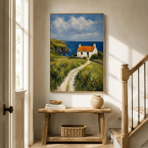 Hill Cottage Landscape Wall Art room scene 4 | Oildeco
