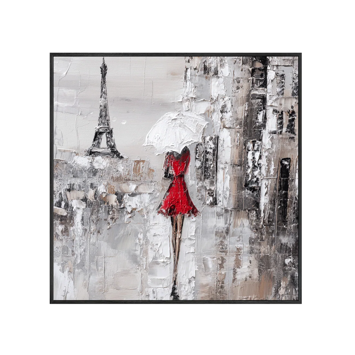 Arte de pared: Vestido rojo en París