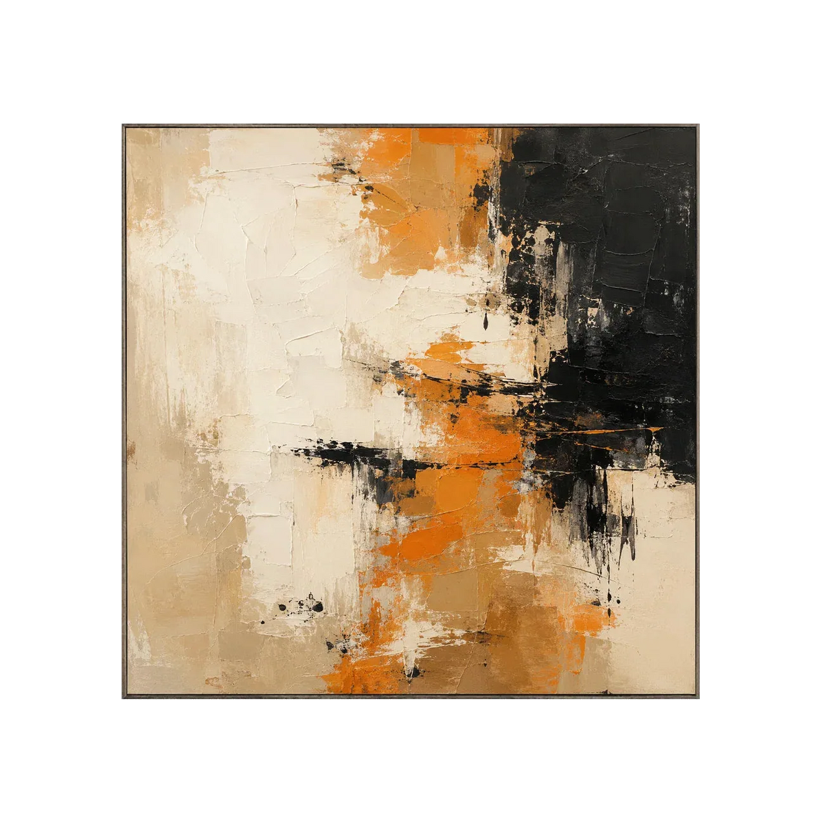 Ochre Drift Textured Wall Art