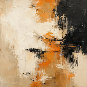 Ochre Drift Textured Wall Art room scene 1 | Oildeco