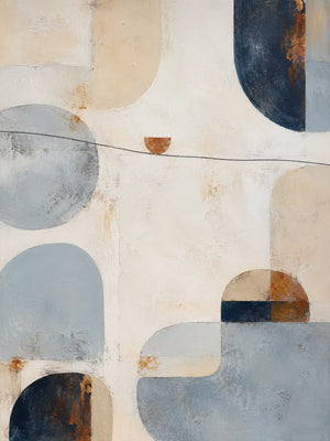 Soft Geometry Abstract Wall Art room scene 1 | Oildeco