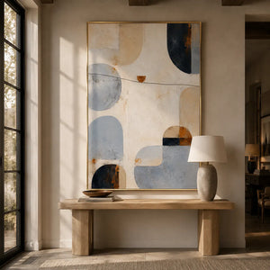 Soft Geometry Abstract Wall Art room scene 4 | Oildeco