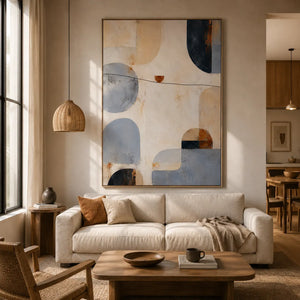 Soft Geometry Abstract Wall Art room scene 5 | Oildeco