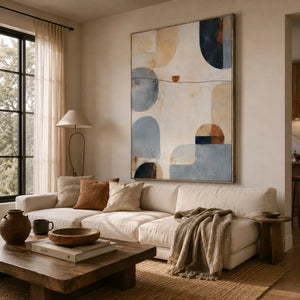 Soft Geometry Abstract Wall Art room scene 6 | Oildeco