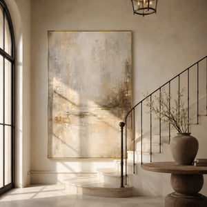 Quiet Linen Textured Wall Art room scene 5 | Oildeco