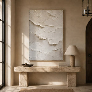 Layered Plaster Textured Wall Art room scene 2 | Oildeco