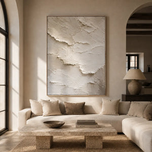 Layered Plaster Textured Wall Art room scene 3 | Oildeco