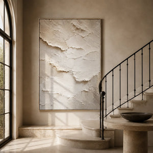 Layered Plaster Textured Wall Art room scene 4 | Oildeco