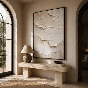 Layered Plaster Textured Wall Art room scene 5 | Oildeco
