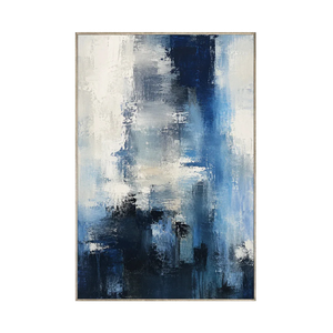 Blue Rift Abstract Wall Art | Oildeco