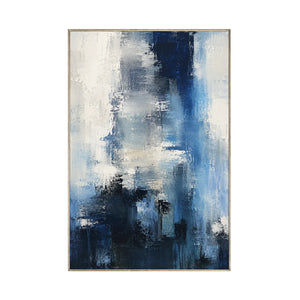 Blue Rift Abstract Wall Art | Oildeco