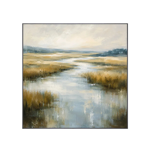Marsh Light Landscape Wall Art | Oildeco