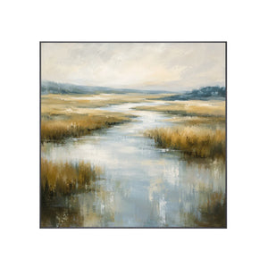 Marsh Light Landscape Wall Art | Oildeco