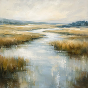 Marsh Light Landscape Wall Art room scene 1 | Oildeco