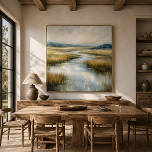 Marsh Light Landscape Wall Art room scene 6 | Oildeco