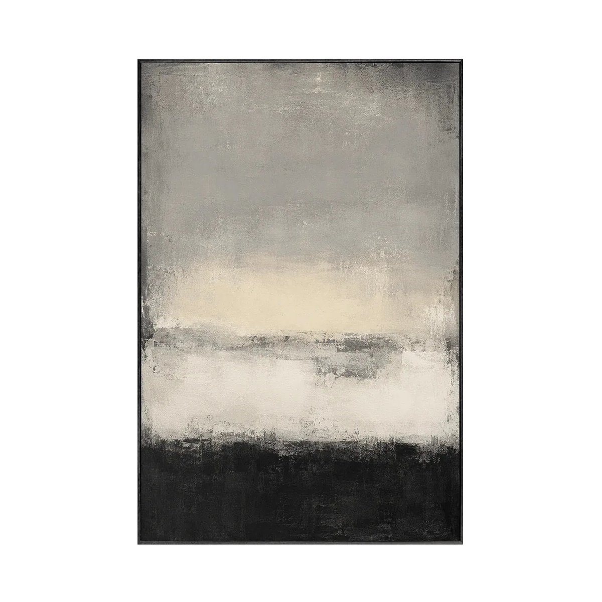 Charcoal Mist Textured Wall Art
