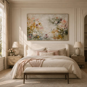 Wildflower Meadow Floral Wall Art room scene 2 | Oildeco