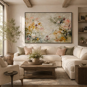 Wildflower Meadow Floral Wall Art room scene 3 | Oildeco