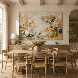 Wildflower Meadow Floral Wall Art room scene 4 | Oildeco