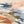Peach Current Abstract Wall Art room scene 1 | Oildeco
