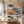 Peach Current Abstract Wall Art room scene 2 | Oildeco