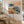 Peach Current Abstract Wall Art room scene 5 | Oildeco