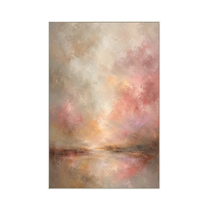 Blush Glow Abstract Wall Art | Oildeco