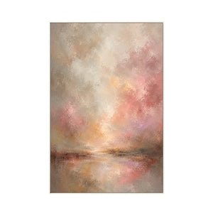 Blush Glow Abstract Wall Art | Oildeco