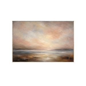 Rosewater Horizon Landscape Wall Art | Oildeco