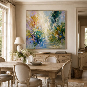 Garden Stream Floral Wall Art room scene 6 | Oildeco