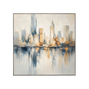Harbor Skyline Cityscape Wall Art | Oildeco