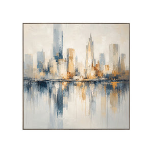 Harbor Skyline Cityscape Wall Art | Oildeco