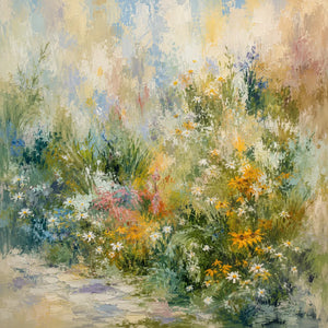 Wild Garden Floral Wall Art room scene 1 | Oildeco
