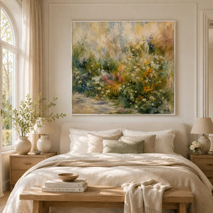 Wild Garden Floral Wall Art room scene 2 | Oildeco