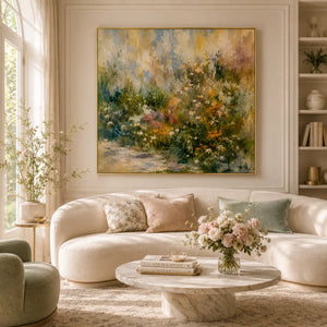 Wild Garden Floral Wall Art room scene 3 | Oildeco