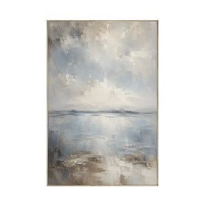 Silver Mist Seascape Wall Art | Oildeco
