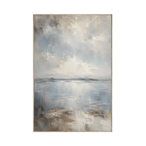 Silver Mist Seascape Wall Art | Oildeco