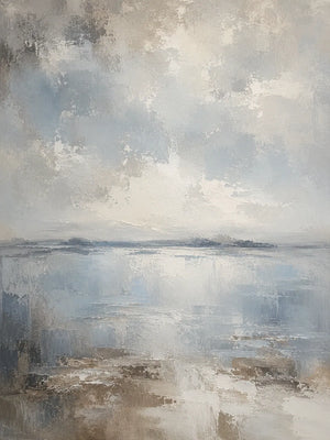 Silver Mist Seascape Wall Art room scene 1 | Oildeco