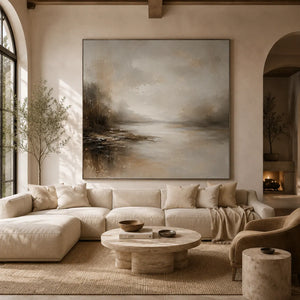 Soft Harbor Landscape Wall Art room scene 3 | Oildeco