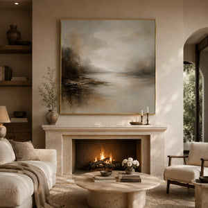 Soft Harbor Landscape Wall Art room scene 5 | Oildeco