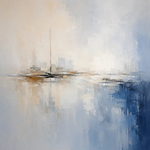 Quiet Marina Coastal Wall Art room scene 1 | Oildeco