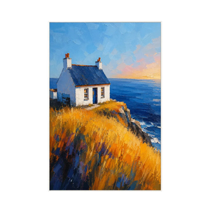 Cliff Cottage Coastal Wall Art | Oildeco
