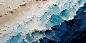 Original artwork view of Coastal Wave Ocean Wall Art | Oildeco