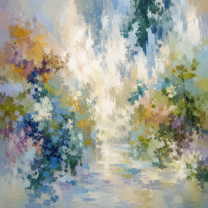Blooming Path Floral Wall Art room scene 1 | Oildeco