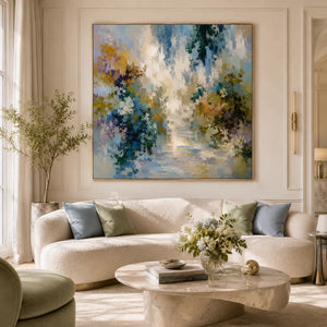 Blooming Path Floral Wall Art room scene 3 | Oildeco